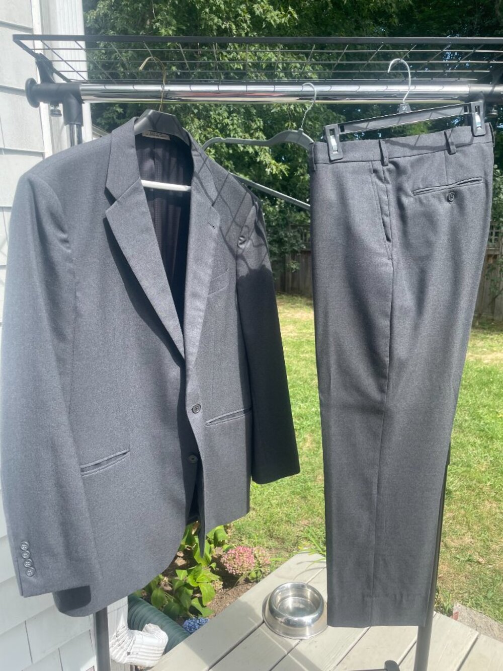 Joseph Abboud Grey 2-Piece Wool Suit, Size 46L